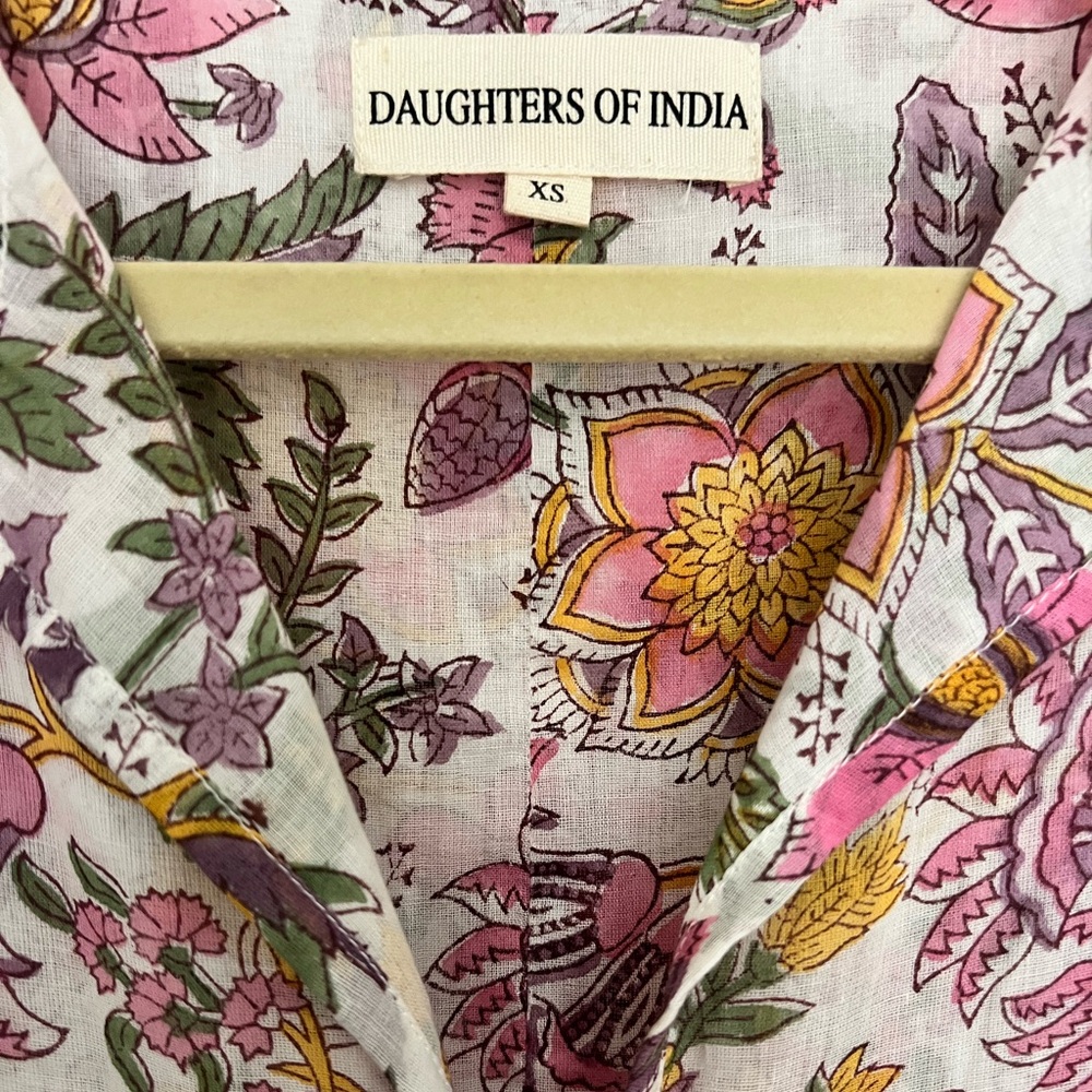 Daughters of India Maxi Dress Fuschia Bloom - Picture 4 of 6